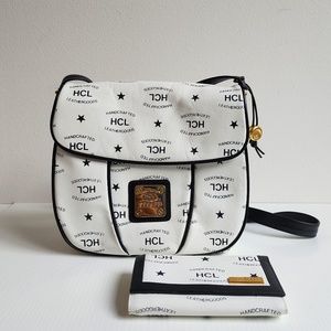 NEW HCL White Crossbody Genuine Leather Bag and Wallet